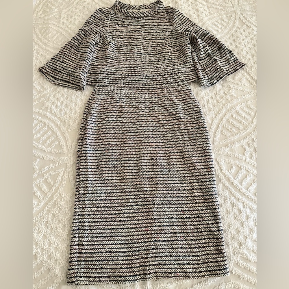 Eva Mendes vintage tweed skirt & bell sleeve crop set